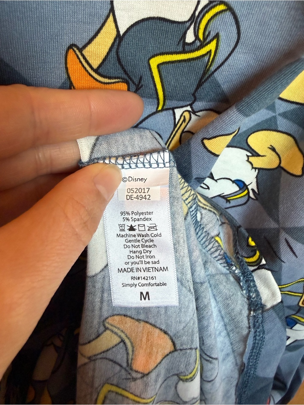 LuLaRoe Women's Disney Donald Duck Irma Tunic Shirt - Blue, Yellow, Orange NWT - Picture 6 of 8